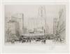 WILLIAM WALCOTT Group of 6 etchings and drypoints of New York.